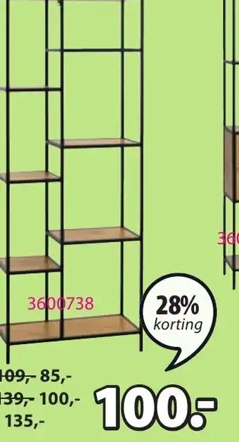 Jysk Trappedal rek b70xh178xd30 cm aanbieding