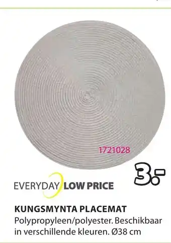 Jysk Kungsmynta placemat 38cm aanbieding