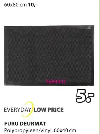 Jysk Furu deurmat 60x40 cm aanbieding