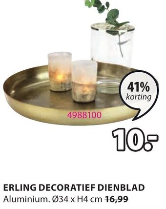 Erling decoratief dienblad 34xh4 cm