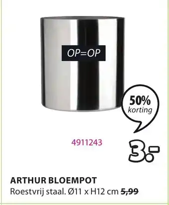 Jysk Arthur bloempot 11xh12 cm aanbieding