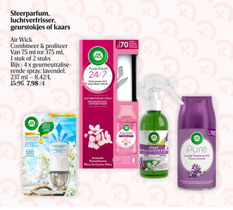 Air Wick Sfeerparfum, Luchtverfrisser, Geurstokjes of Kaars