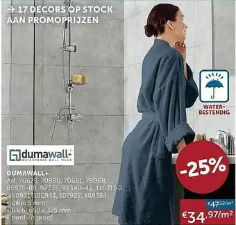 Zelfbouwmarkt Dumawall 17 Decors Op Stock aanbieding
