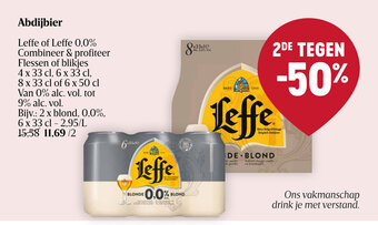 Delhaize Leffe Of Leffe 0,0% Abdijbier aanbieding