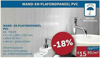 Zelfbouwmarkt Wand-en Plafondpaneel Pvc aanbieding