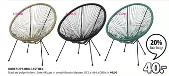 Jysk Ubberup loungestoel b72xh84xd80 cm aanbieding