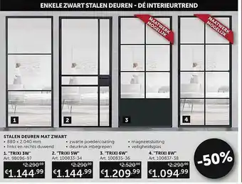 Enkele Zwart Stalen Deuren - De Interieurtrend