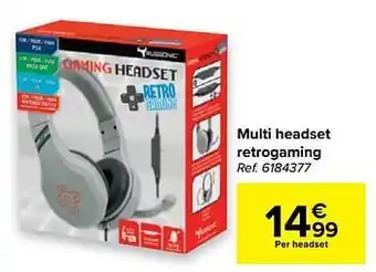 Carrefour Multi headset retrogaming aanbieding