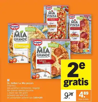Albert Heijn Dr oetker la mia pizza's aanbieding