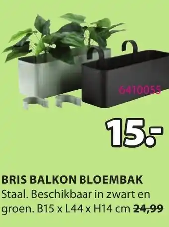 Bris balkon bloembak b15xl44xh14 cm