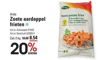 Ardo Zoete Aardappel Frieten
