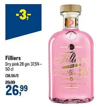 Filliers dry pink 28 gin 50cl