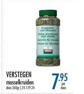 Horeca totaal Verstegen Mosselkruiden aanbieding