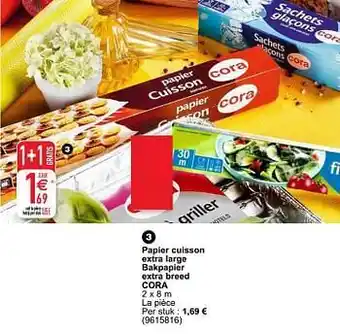 Cora Papier cuisson extra large bakpapier extra breed cora aanbieding