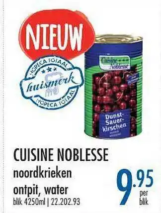 Horeca totaal Cuisine Noblesse Noordkrieken aanbieding