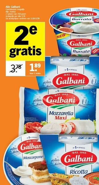 Albert Heijn Galbani ricotta aanbieding