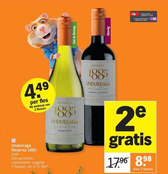 Albert Heijn Undurraga reserva 1885 aanbieding