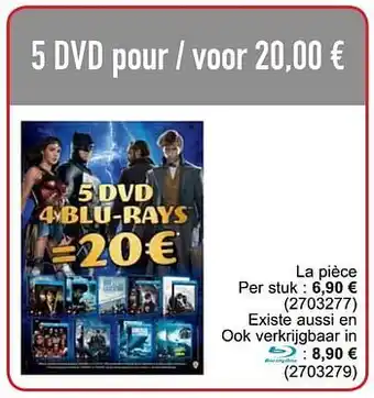 5 dvd 4 blu-rays