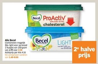 Albert Heijn Becel light voor op brood aanbieding
