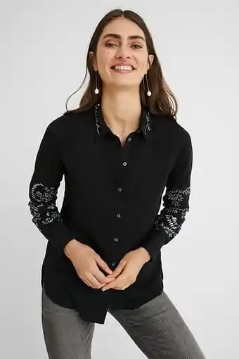 Desigual Regular fit katoenen overhemd - BLACK - L aanbieding