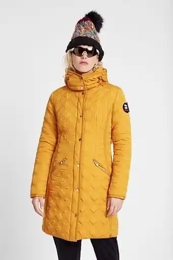 Desigual Gewatteerde jas met capuchon - YELLOW - 46 aanbieding