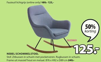 Jysk Nebel schommelstoel b76xh92xd89 cm aanbieding
