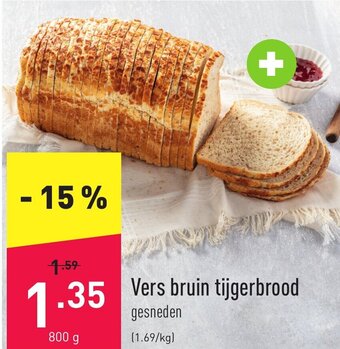 ALDI Vers bruin tijgerbrood 800g aanbieding