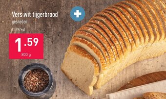 ALDI Vers wit tijgerbrood 800g aanbieding