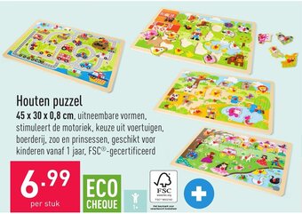 ALDI Houten puzzel aanbieding