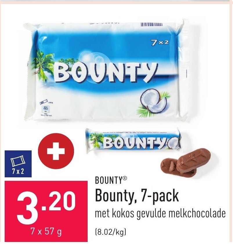 Bounty, 7pack promotie bij ALDI