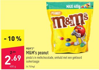 ALDI M&M's peanut 400g aanbieding