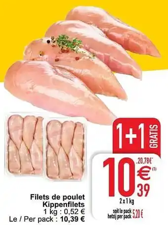 Cora Filets de poulet kippenfilets aanbieding