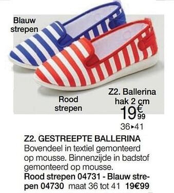 Gestreepte ballerina