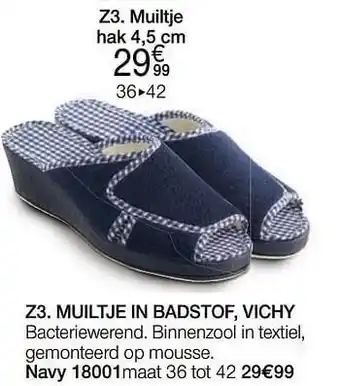 Muiltje in badstof, vichy