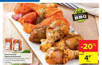 Carrefour Gemarineerde kippenonderbouten aanbieding