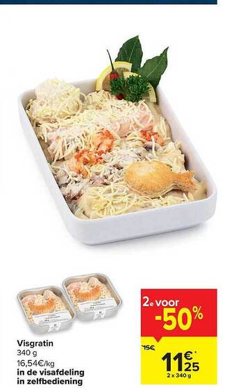 Carrefour Visgratin aanbieding