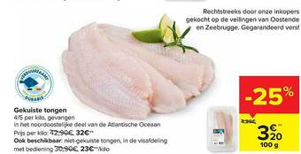 Carrefour Gekuiste tongen aanbieding