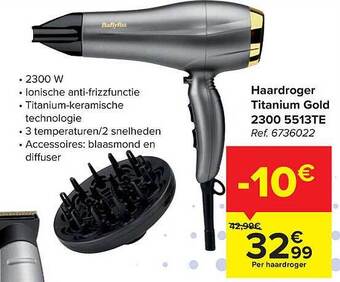 Haardroger titanium gold