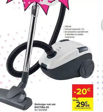Carrefour Stofzuiger met zak aanbieding