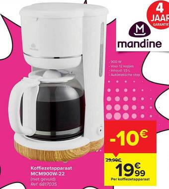 Carrefour Koffiezetapparaat aanbieding