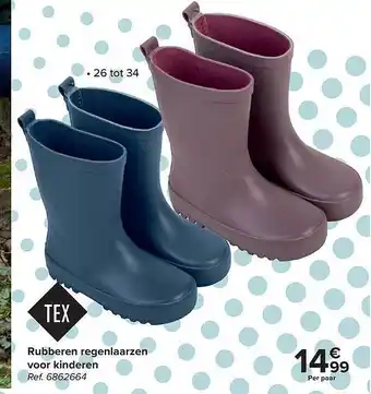 Carrefour Rubberen regenlaarzen voor kinderen aanbieding