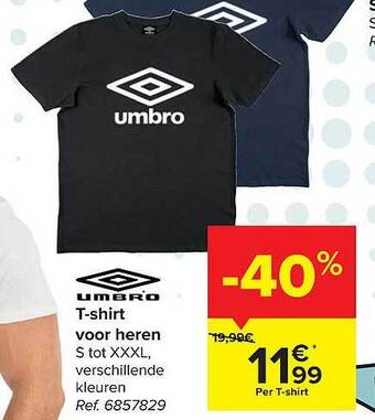 Carrefour Tshirt voor heren aanbieding