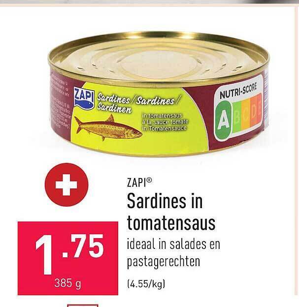 Sardines in toamtensaus promotie bij ALDI