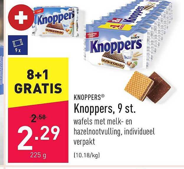 Knoppers, 9 st promotie bij ALDI