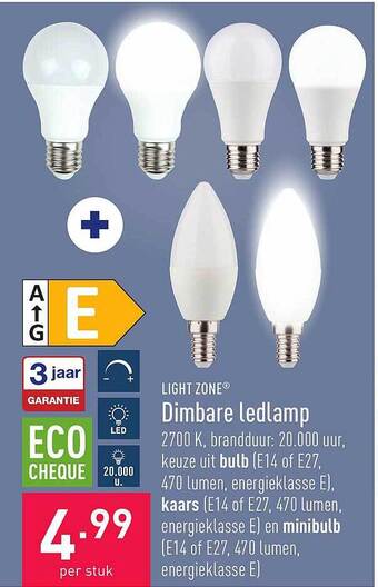 ALDI Dimbare ledlamp aanbieding