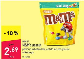 ALDI M&m's peanut aanbieding