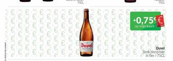 Intermarché Duvel sterk blond bier aanbieding