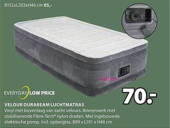 Jysk Velour durabeam luchtmatras aanbieding