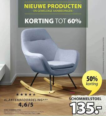 Jysk Nebel schommelstoel aanbieding