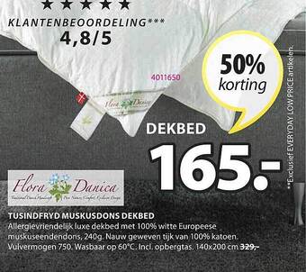 Jysk Tusindfryd muskusdons dekbed aanbieding
